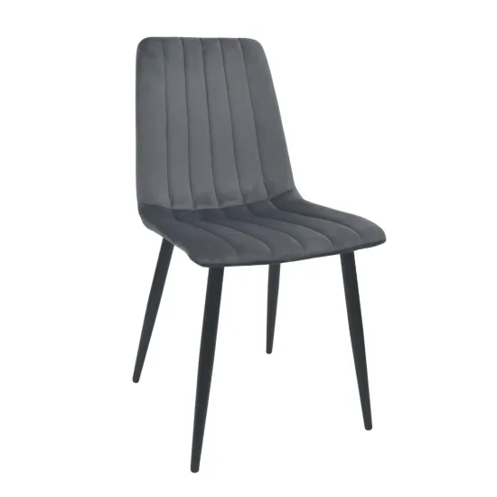 Стул Decoprim DC-90P, N21 Catifea Dark Grey/Black Legs