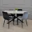 Стул Decoprim DC-90P, N21 Catifea Dark Grey/Black Legs