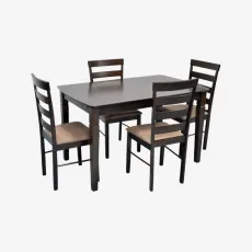 Набор мебели Eva HV-27V Chocolate + 4 GLORIA Chocolate/Ekea12 Dark Brown