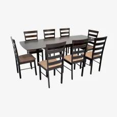 Набор мебели Eva HV-27V Chocolate + 8 GLORIA Chocolate/Ekea12 Dark Brown