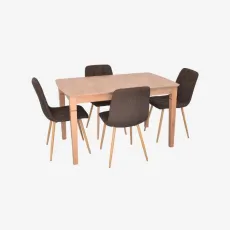 Set de mobilă Eva HV-27V Light Brown + 4 YTC 080Wo BJORN45 Dark brown