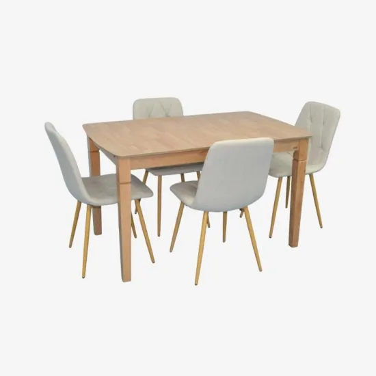 Set de mobilă Eva HV-27V Light Brown + 4 YTC 080Wo BJORN24 Light beige