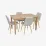 Set de mobilă Eva HV-27V Light Brown + 4 YTC 080Wo BJORN24 Light beige