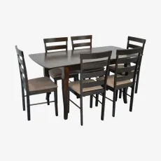 Set de mobilă Eva HV-29V Chocolate + 6 GLORIA Chocolate/Ekea12 Dark Brown
