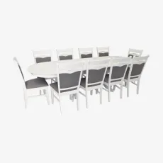Set de mobilă Eva HV-33V White + 10 HV-3167 White/NV-10WP Grey