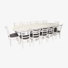 Set de mobilă Eva HV-33V White + 12 COCO White/NV-10WP Grey
