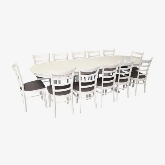Набор мебели Eva HV-33V White + 12 COCO White/NV-10WP Grey