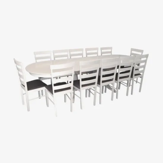 Set de mobilă Eva HV-33V White + 12 Gloria White/NV-10WP Grey