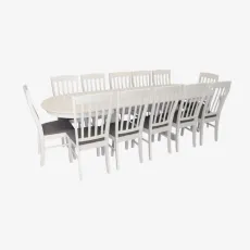 Set de mobilă Eva HV-33V White + 12 Wenyi White/NV-10WP Grey