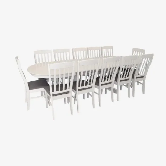 Set de mobilă Eva HV-33V White + 12 Wenyi White/NV-10WP Grey
