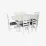 Set de mobilă Eva HV-33V White + 6 Gloria White/NV-10WP Grey