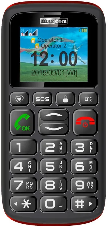 Телефон мобильный Maxcom MM428BB (Black/Red)