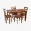 Set de mobilă Eva HV-27V Burnish oak + 4 GLORIA Burnish oak/Ekea12 Dark Brown
