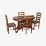 Set de sufragerie Eva HV-31N Burnish oak + 4 GLORIA Burnish oak/Ekea12 Dark Brown