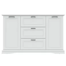 Comodă Yasen Sardinia 2D3S, 149x46.5x93.5 cm, Nimphea Alb/Alb mat