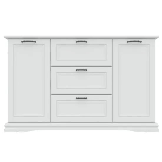 Comodă Yasen Sardinia 2D3S, 149x46.5x93.5 cm, Nimphea Alb/Alb mat