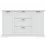 Comodă Yasen Sardinia 2D3S, 149x46.5x93.5 cm, Nimphea Alb/Alb mat