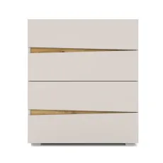 Комод Yasen Лео 4я (70 см) правый, кашемир/дуб артизан