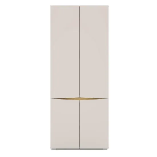 Dulap Yasen Leo 4D polite, 80x198x51,5 cm, Casmir/Stejar Artizan