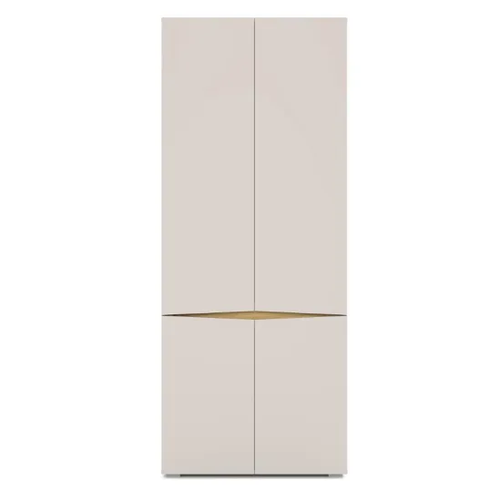 Шкаф Yasen Лео 4д, 80x51,5x198 см, кашемир/дуб артизан