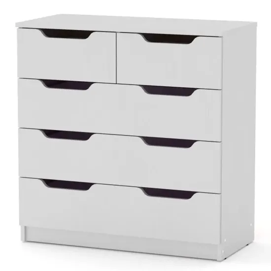 Comodă Kompanit 2+3М, 81x38x82,8 см, Alb РЕ
