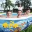 Piscină gonflabilă pentru copii Bestway Underwater World 54118, 262x157x46 cm, 544 l, de la 6 ani