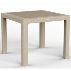Стол садовый Mobiland Rattan, 90x90 см, Capuccino