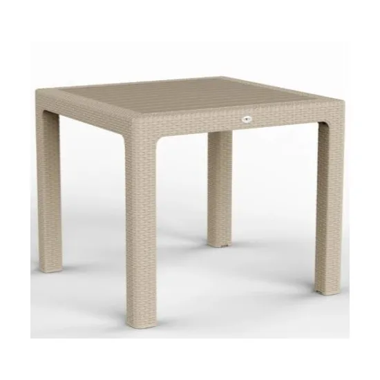 Стол садовый Mobiland Rattan, 90x90 см, Capuccino