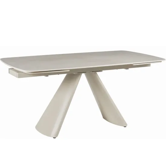 Стол обеденный Avanti Corvus, 165x90 см раскладной, Light Travertine Matt