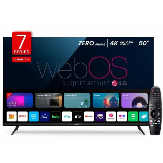 Телевизор 50" Vesta WU5075AAD + LG Magic Remote, 3840x2160 4K UHD, Licensed WebOS, Черный