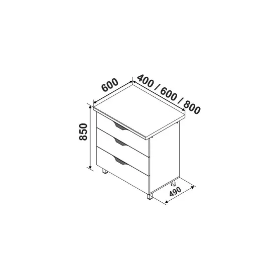 Modul inferior Ambianta Gloria MI1 800, Cappuccino