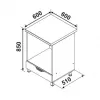 Modul inferior Ambianta Gloria MI2 600 cuptor, Cappuccino