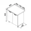 Modul inferior Ambianta Gloria MI5 600, Cappuccino