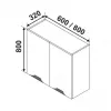 Modul superior Ambianta Gloria MS4 800 scurgator, Crem