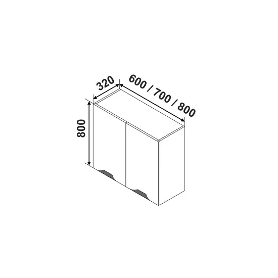 Modul superior Ambianta Gloria MS5 600, Crem
