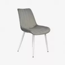 Scaun Evelin YTC-055Wh, BLU-13 Light grey/White