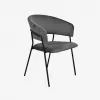 Стул Eva YTC-097B, BLU-14 Dark grey/Black