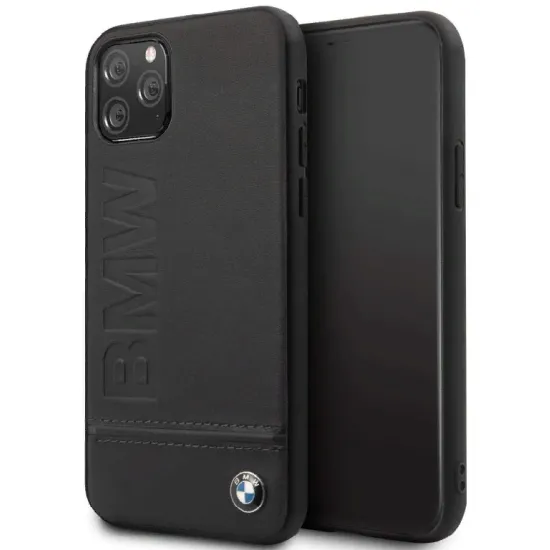 Husă CG Mobile BMW Real Leather pentru iPhone 11 Pro Max, Black