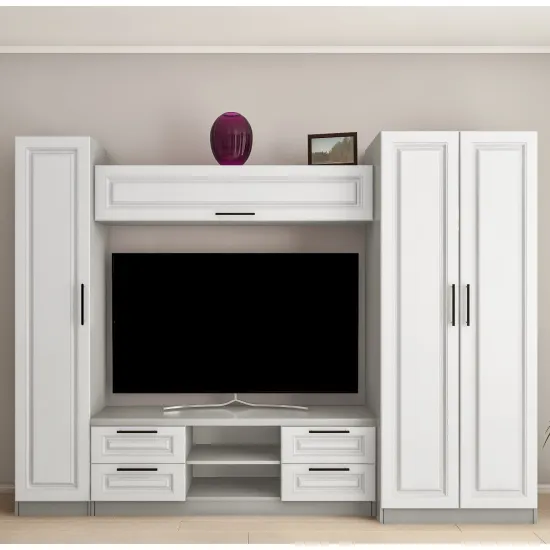 Living Bafimob Elena-Mini FY (TV-1.5m) (270 cm), Gri/Stejar Piatră