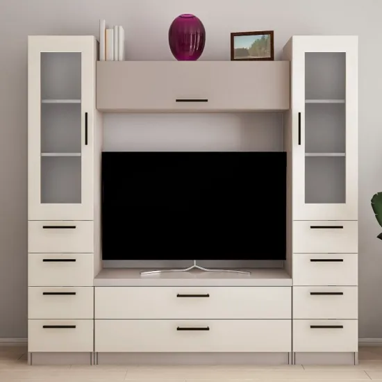 Стенка Bafimob Т-5 (ТВ-1,2м) (200 см), Тоффи/Беж
