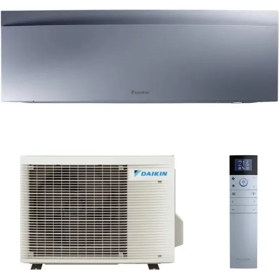 Aparat de aer condiționat Daikin Emura Inverter R32 Wi-Fi FTXJ25AS9/RXJ25A9, 9000 BTU, pana la 25 m², Silver