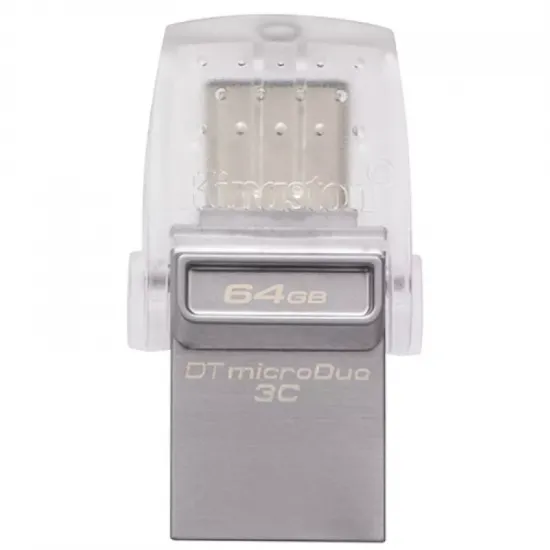 USB накопитель Kingston DataTraveler microDuo 3C, 64 ГБ, Silver (DTDUO3C/64GB)