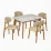 Set de mobilă Eva COOPER White/Bella beech + 4 QT-284Wo UF885-02 (Light beige)