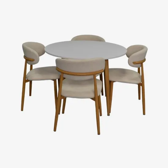 Set de mobilă Eva DT 402-1Wo + 4 QT-284Wo UF885-02 (Light beige)