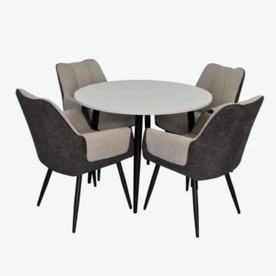 Набор мебели Eva DT 402-3B + 4 QT-227B UF885-13 (Light grey) / UF885-15 (Dark grey)