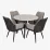 Набор мебели Eva DT 402-3B + 4 QT-227B UF885-13 (Light grey) / UF885-15 (Dark grey)