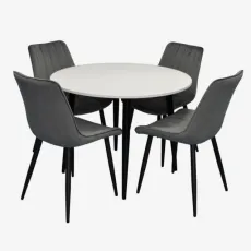 Набор мебели Eva DT 402-3B + 4 YTC-055B BLU-14 (Dark grey)