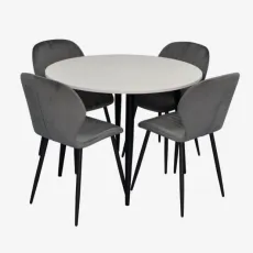Set de mobilă Eva DT 402-3B + 4 YTC-064B BLU-14 (Dark grey)