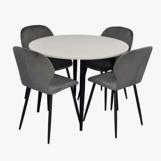 Set de mobilă Eva DT 402-3B + 4 YTC-064B BLU-14 (Dark grey)