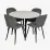 Set de mobilă Eva DT 402-3B + 4 YTC-064B BLU-14 (Dark grey)